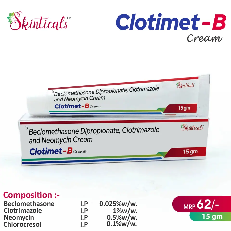 Beclomethasone 0.025% + Clotrimazole 1% + Neomycin 0.5% + Chlorocresol 0.1% Cream at Best Price in PCD Medical Pharma for Skin Infections